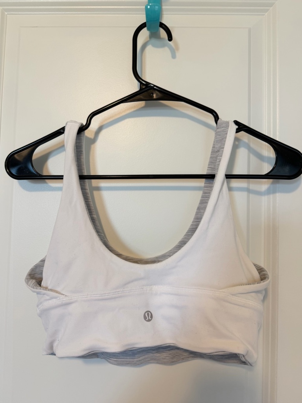 lululemon athletica White & Gray Reversible Sports Bra